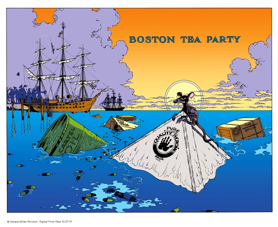 bosotn tea party print baby jery